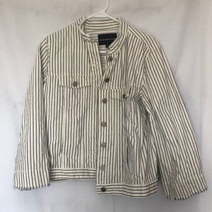 blue and white jacket